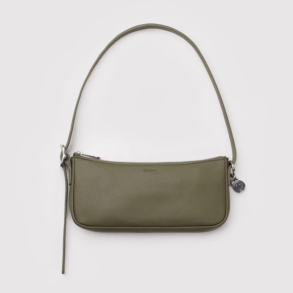 BAGGU Handbags - BAGGU Recycled Leather Pochette Loden Olive Green NEW WITH TAGS NWT